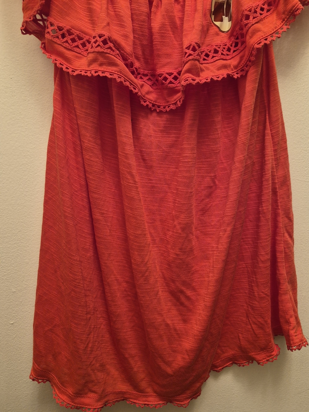 Women’s Red Off-Shoulder Ruffle Top - Picture 5 of 7